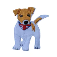 Jack Russell Brooch -union Jack Bandanna