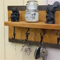 Keyhook shelf unique reclaimed handmade 5