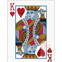 King of Hearts Red Foiled Print - closeup print