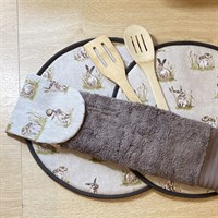 Kitchen Gift Set - Rustic Hare Print set