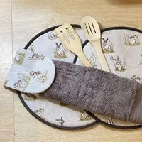 Kitchen Gift Set Rustic Hare Print