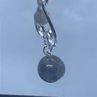 Labradorite Orbs on chandelier hanger 3