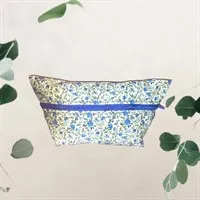 Large Blue Rose Make Up Bag