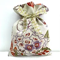 Large Fabric Gift Bag With Embroidery