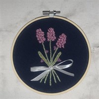 Lavender relaxation bunch embroidery hoop