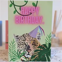 Leopard/ Jungle/ birthday card. 1 gallery shot 6