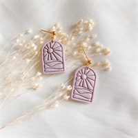 Lilac sun imprinted pastel earrings