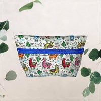 Llamas And Cactus Make Up Bag