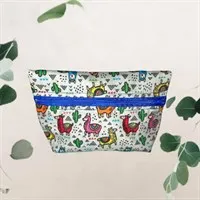Llamas And Cactus Make Up Bag