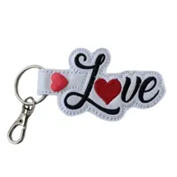 Love Keyring With A Red Love Heart