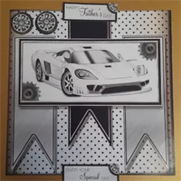 Hand Made Fathers Day Sports Car Card.