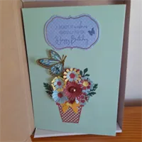 Lovely handmade 3D Flowers and Butterfly 3