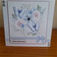 Lovely Happy Anniversary hand made card. 3