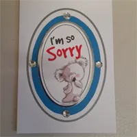 Lovely I&#39;m so sorry hand made card. 1