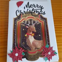 Lovely Merry Christmas Cute deer card. 4