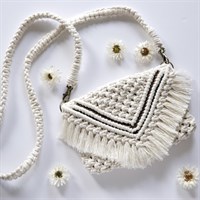 Macrame Boho Fringe Clutch Bag
