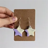 Marble Star Polymer Clay Earrings