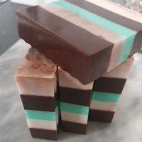 Mint chocolate soap bar