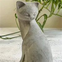 Modern Concrete cat statue | pet loss |  1 gallery shot 12