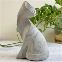 Modern Concrete cat statue | pet loss |  3 gallery shot 2