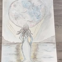 Moon goddess canvas