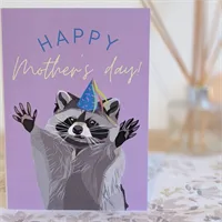 Mother's Day Card/ Raccoon Card. A5