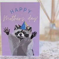 Mother&#39;s day card/ raccoon card. A5 1