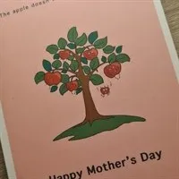 Mothers Day Card. Greeting Card. A6.pink
