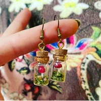 Mushroom Earrings, Cottagecore, Gift