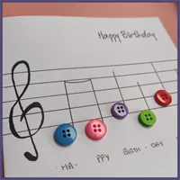 Musical Happy Birthday Button Card 6