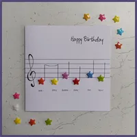 Musical Happy Birthday Button Card 12