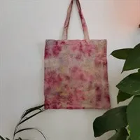 Bundle Dyed Tote Bag Hibsicus Pink