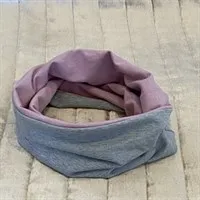 Neck Warmers grey with pink
