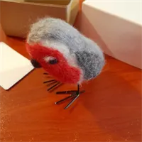 Needle Felted Robin-felted Animal Sculpt