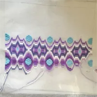 Needlepoint Cushion In Purples And Blue 4 gallery shot 11