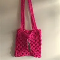 Neon Sparkly Pink Shoulder Bag