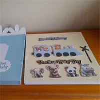 New Baby boy train Easel  Card. 4