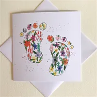 New Baby Feet greetings card flowers flo 2 gallery shot 15