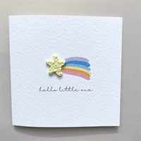 New Born Rainbow Baby Shooting Star Card