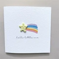 New Born Rainbow Baby Shooting Star Card