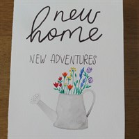 New Home Watering Can Card