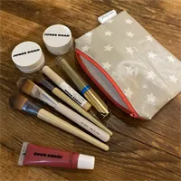 Oil Cloth Make Up Bag (764}