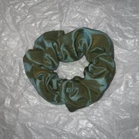 Olive Green Crushed Velvet Scrunchies