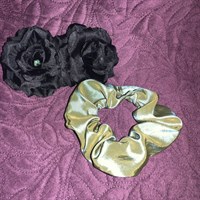 Olive Green Silk Luxury Scrunchie