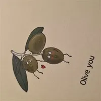 Olive You - I Love You, Mothers Day Card