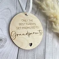 Promoted To Grandparents Keepsake Bauble