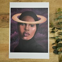 Orbit - black muslim art print A3