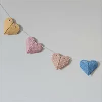 Close up of origami heart garland gallery shot 4