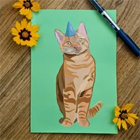 Party Cat Birthday Card