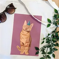 Party cat shopper/ tote bag 1 gallery shot 8